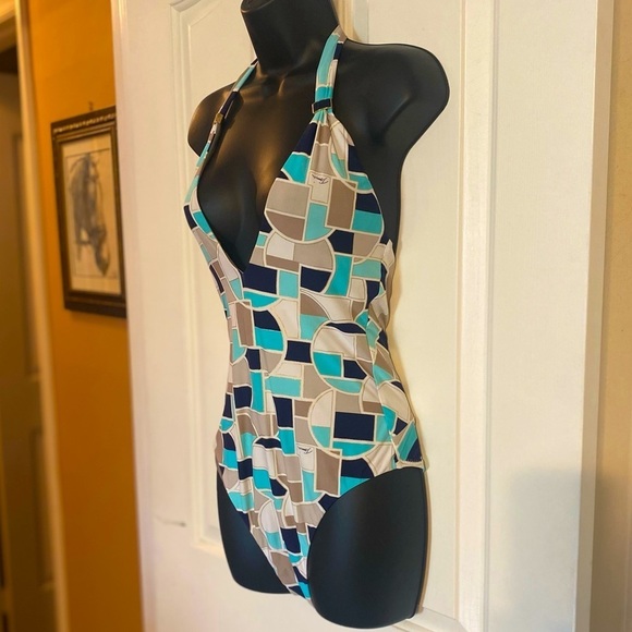 “TRINA TURK” Disco Deco Halter Neck Bathing Suit - Picture 11 of 16